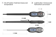 Digital Kitchen Meat Cooking Thermometers IP66 For Steak / Milk / Foody Liquid