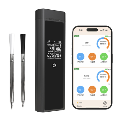 Good price 820FT Smart Wireless Fleischthermometer mit doppelten Proben Digitales Digitales Fleischthermometer für Grill Online