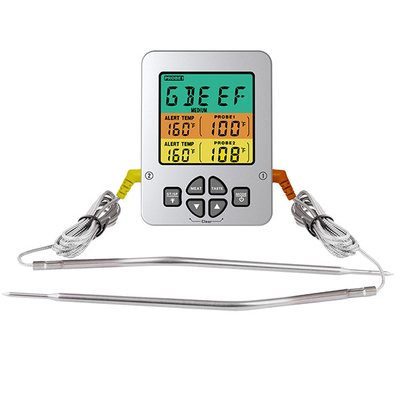 Good price Hoher Doppeledelstahl LCD der temp GRILL Fleisch-Thermometer-multi Sonden-304 Online