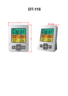 Good price Drahtloser Fern-Digital-Doppelsonden-Fleisch-Thermometer-Grill breiter Lcd-Schirm Online